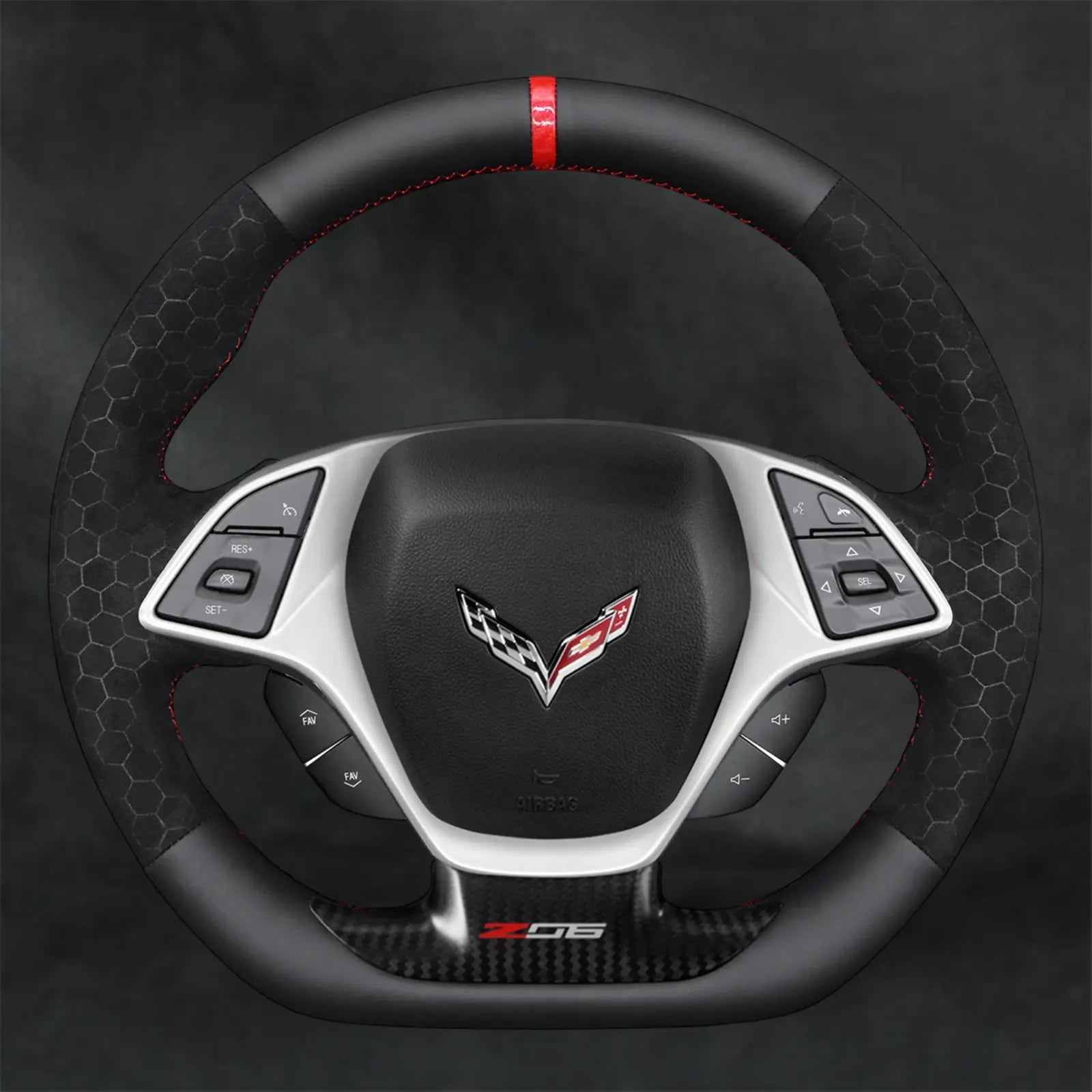 Steering Wheel Cover for Chevrolet Chevy Corvette C7 2015 - 2020 - Mewantx