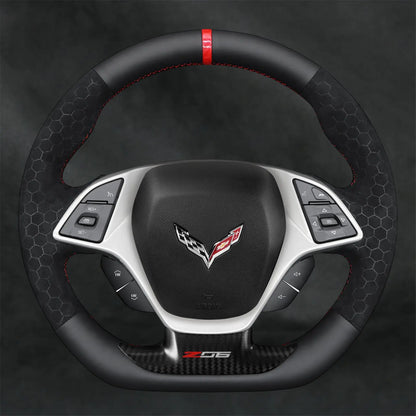 Steering Wheel Cover for Chevrolet Chevy Corvette C7 2015 - 2020 - Mewantx