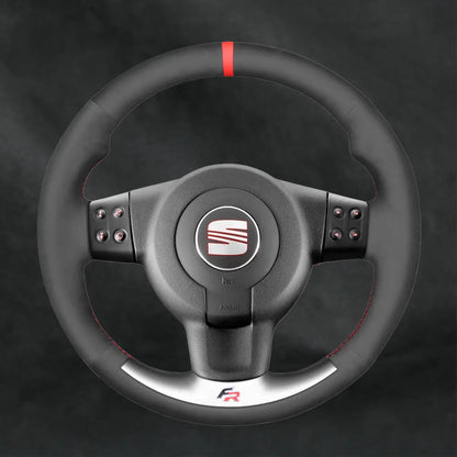 Steering Wheel Cover for Seat Leon FR Cupra MK2 1P 2005 - 2009 - Mewantx