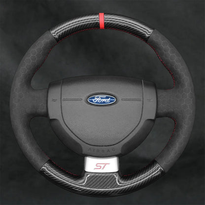 Steering Wheel Cover For Ford Fiesta MK6 ST RS 2002 - 2008 - Mewantx