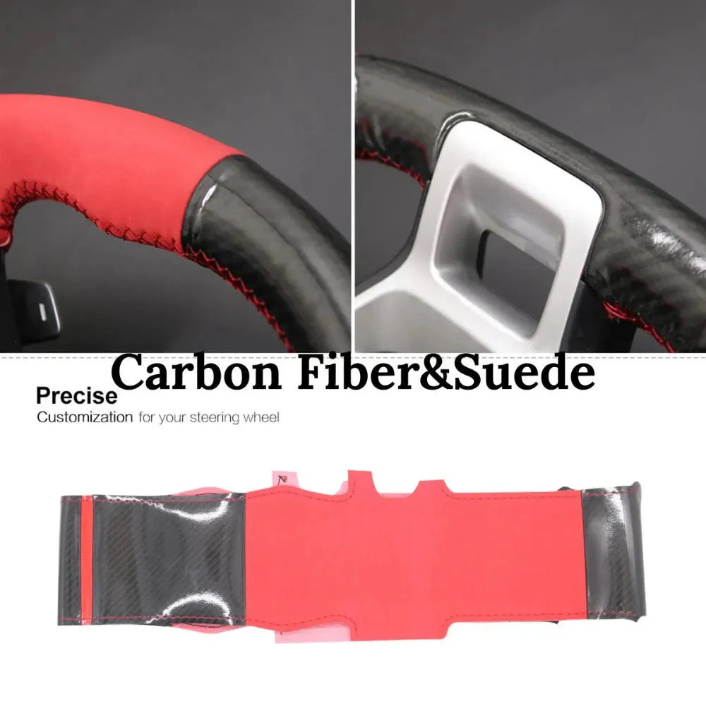 Steering Wheel Cover For Volkswagen VW Tiguan R - Line 2014 - 2016 - Mewantx