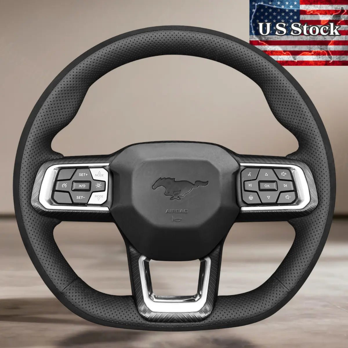Steering Wheel Cover For Ford Mustang 2024 - 2025—US STOCK - Mewantx
