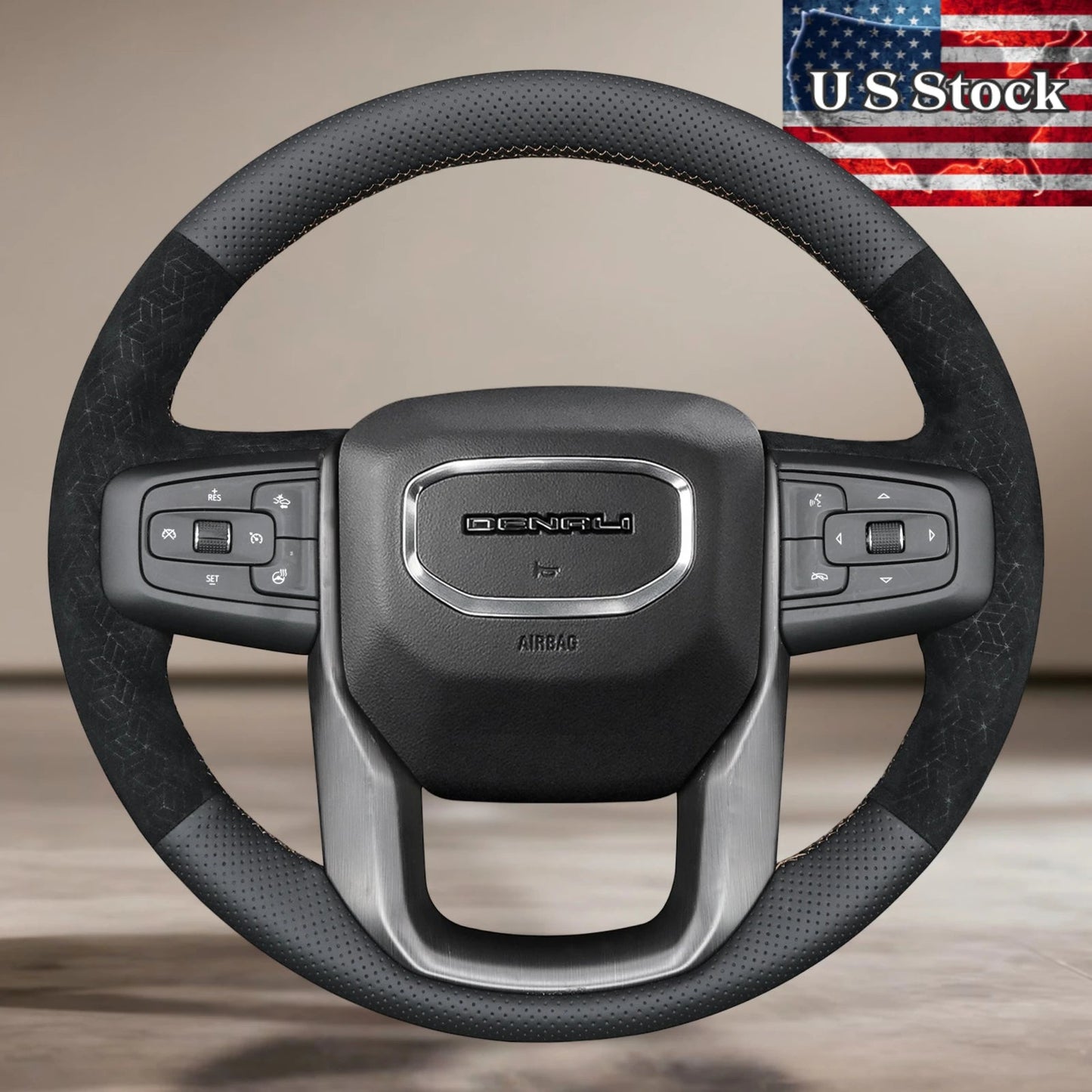 US STOCK Steering Wheel Cover For GMC Sierra 2019-2024