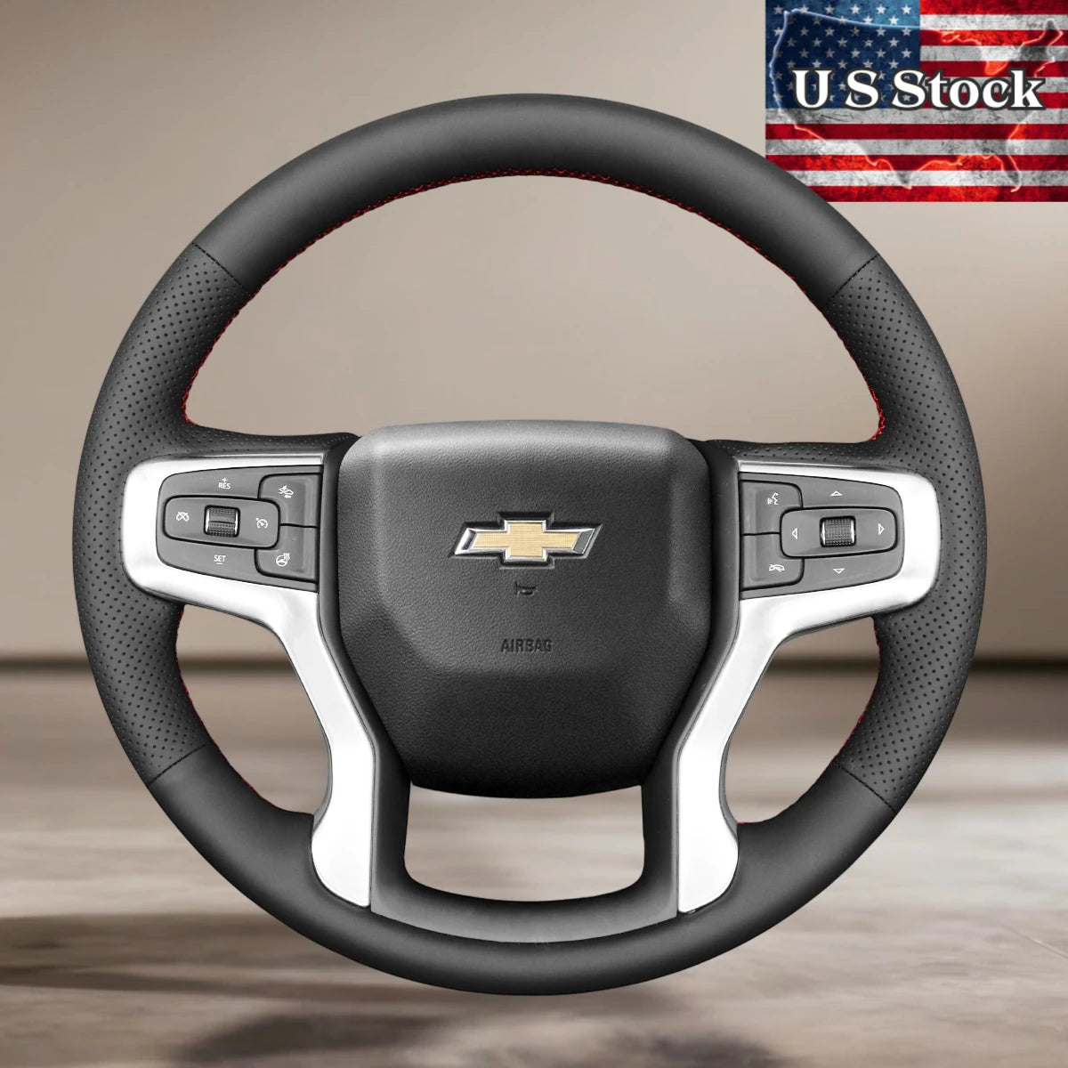 US STOCK Steering Wheel Cover For Chevrolet (Chevy) Silverado 2019-2024